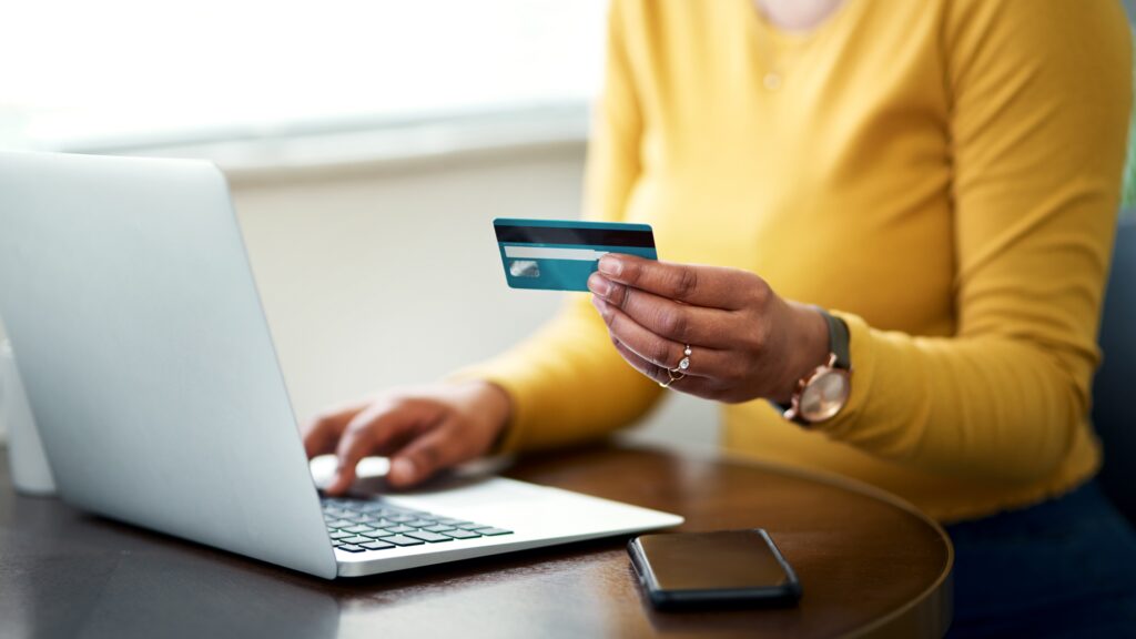 A woman makes a purchase after being retargeted via display ads